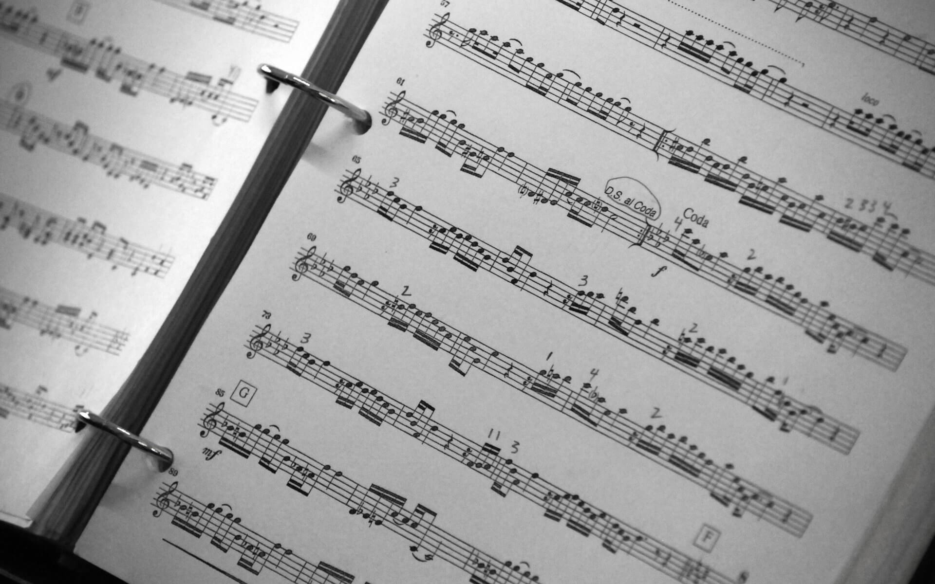 小節 - バイオリン用楽譜 1920x1200 - 小節